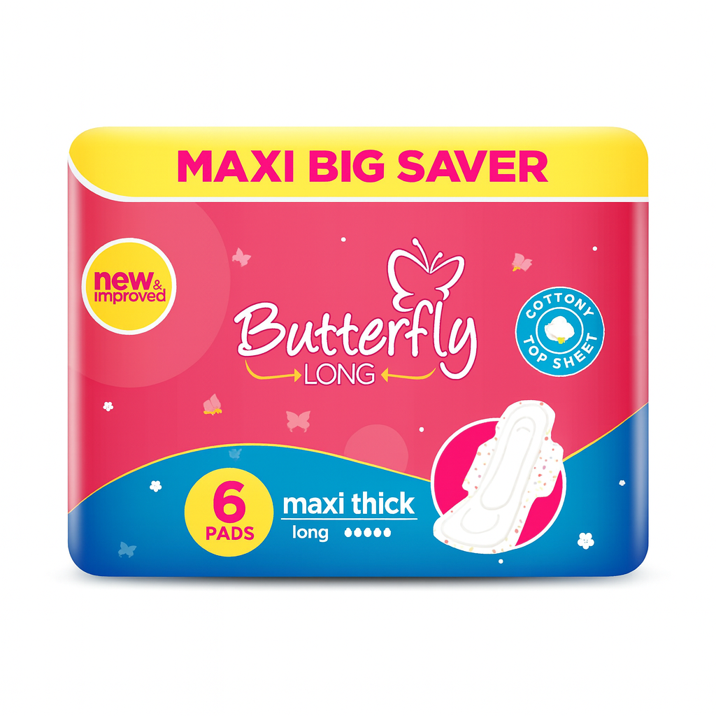 Butterfly Long Maxi Thick – 6 Pads on ammas super mart