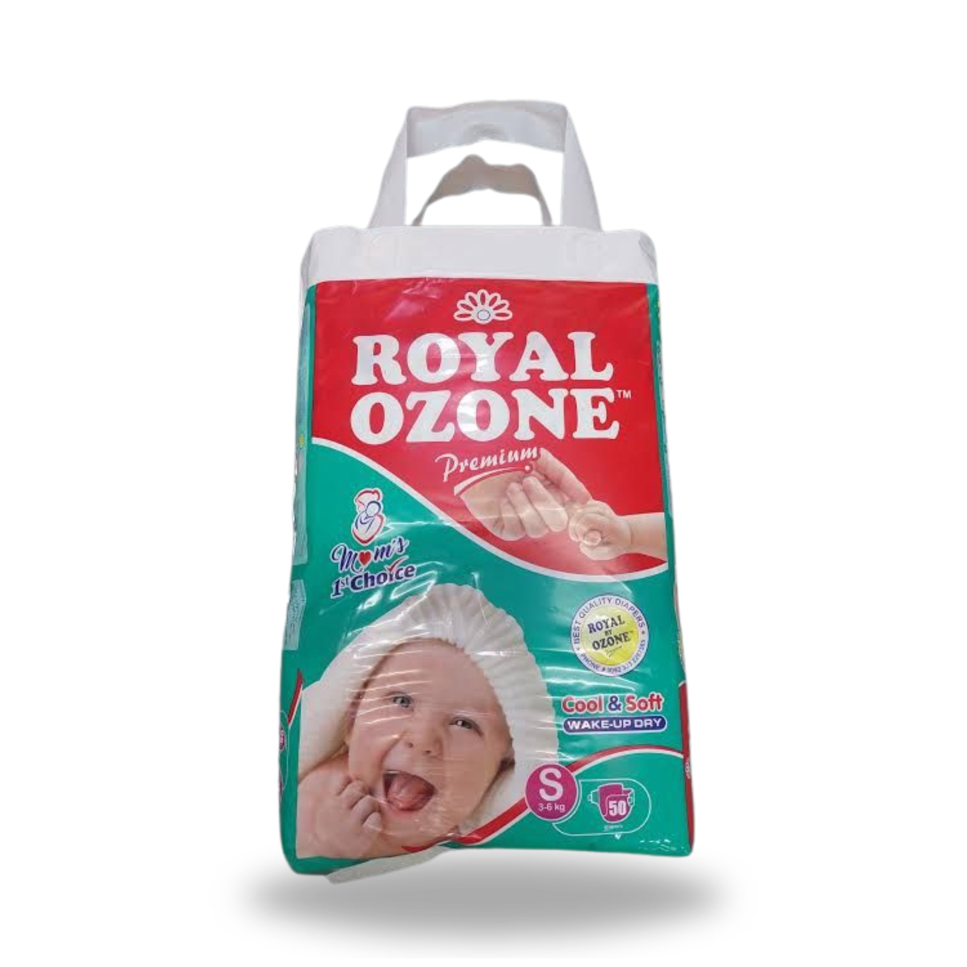 Royal Ozone Baby Diapers - Size S (3-6 kg) - 50pcs