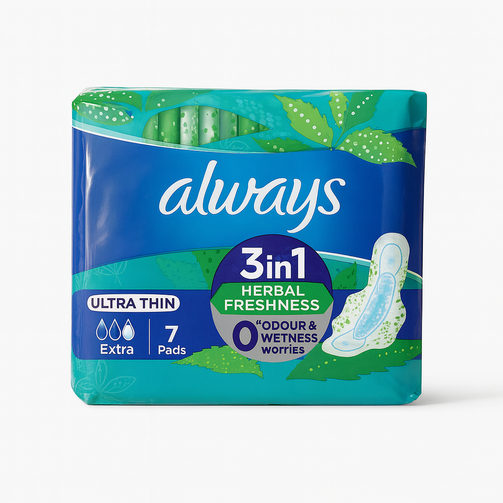 Always 3-in-1 Extra Long 7 Pads on ammas super mart