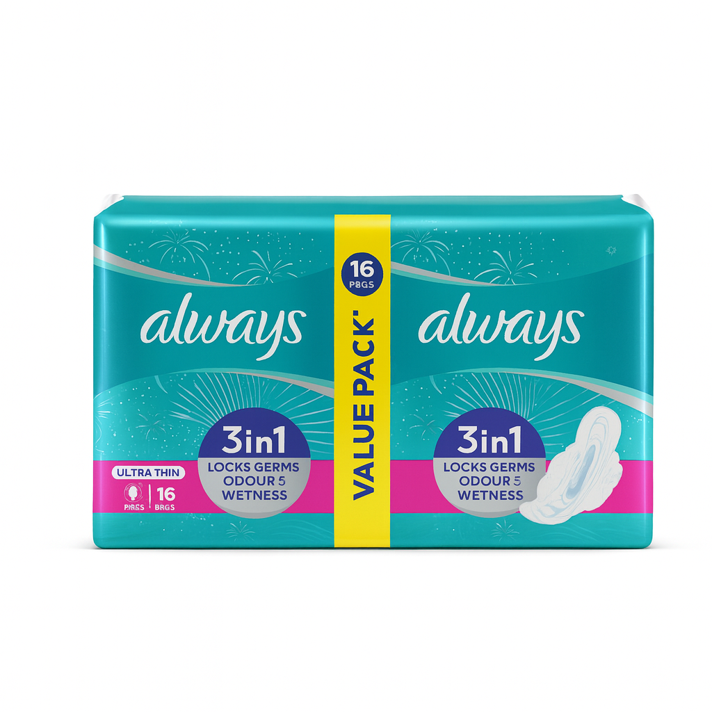 Always 3-in-1 Ultra Thin Value pack in ammas super mart