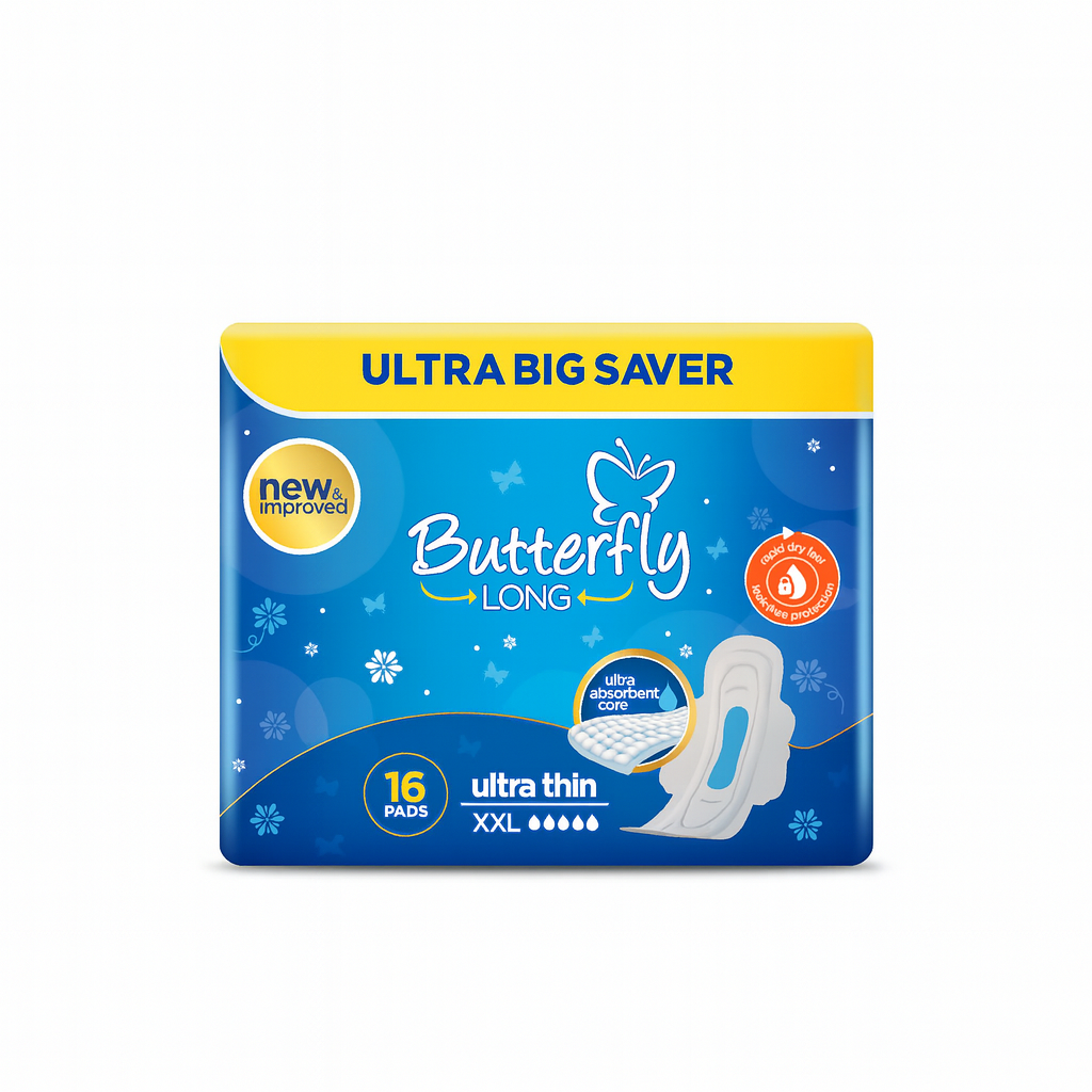 Butterfly Ultra Thin XXL – 16 Pads on ammas super mart