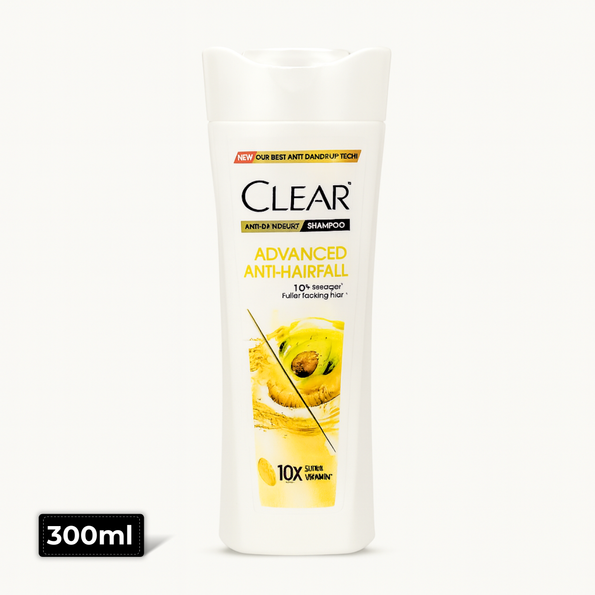 Clear Anti Hair Fall Shampoo 300ml bottle – Strengthens hair and reduces breakage, available at AMMA’s SUPER MART