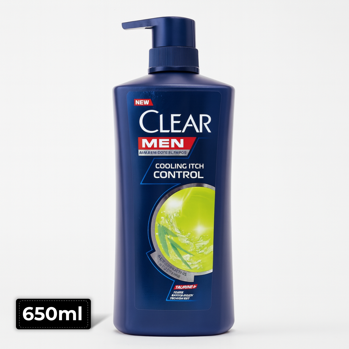 Clear Men Cooling Itch Control Shampoo 650ml bottle – Anti-dandruff menthol shampoo for men, available at AMMA’s SUPER MART