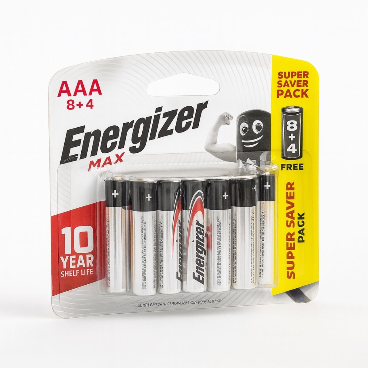 Energizer MAX AAA and AA Batteries 8+4 Pack – Long-lasting leak-resistant batteries