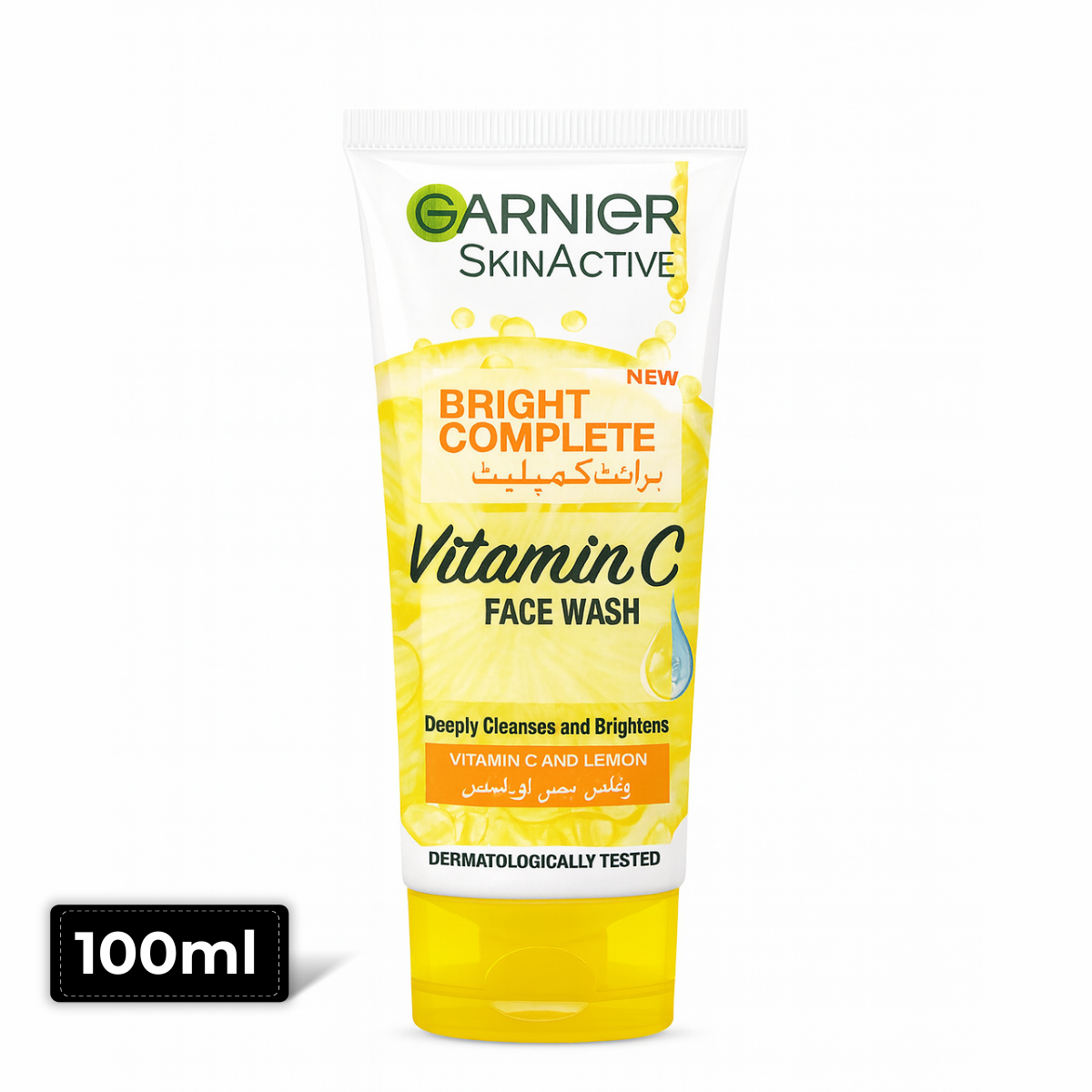Garnier Skin Active Bright Complete Vitamin C Face Wash 100ml – Brightening & Oil Control Cleanser