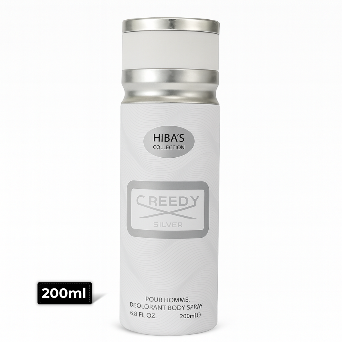 Hibas Collection Creedy Silver Body Spray 200ml – Long-Lasting Masculine Fragrance for Men
