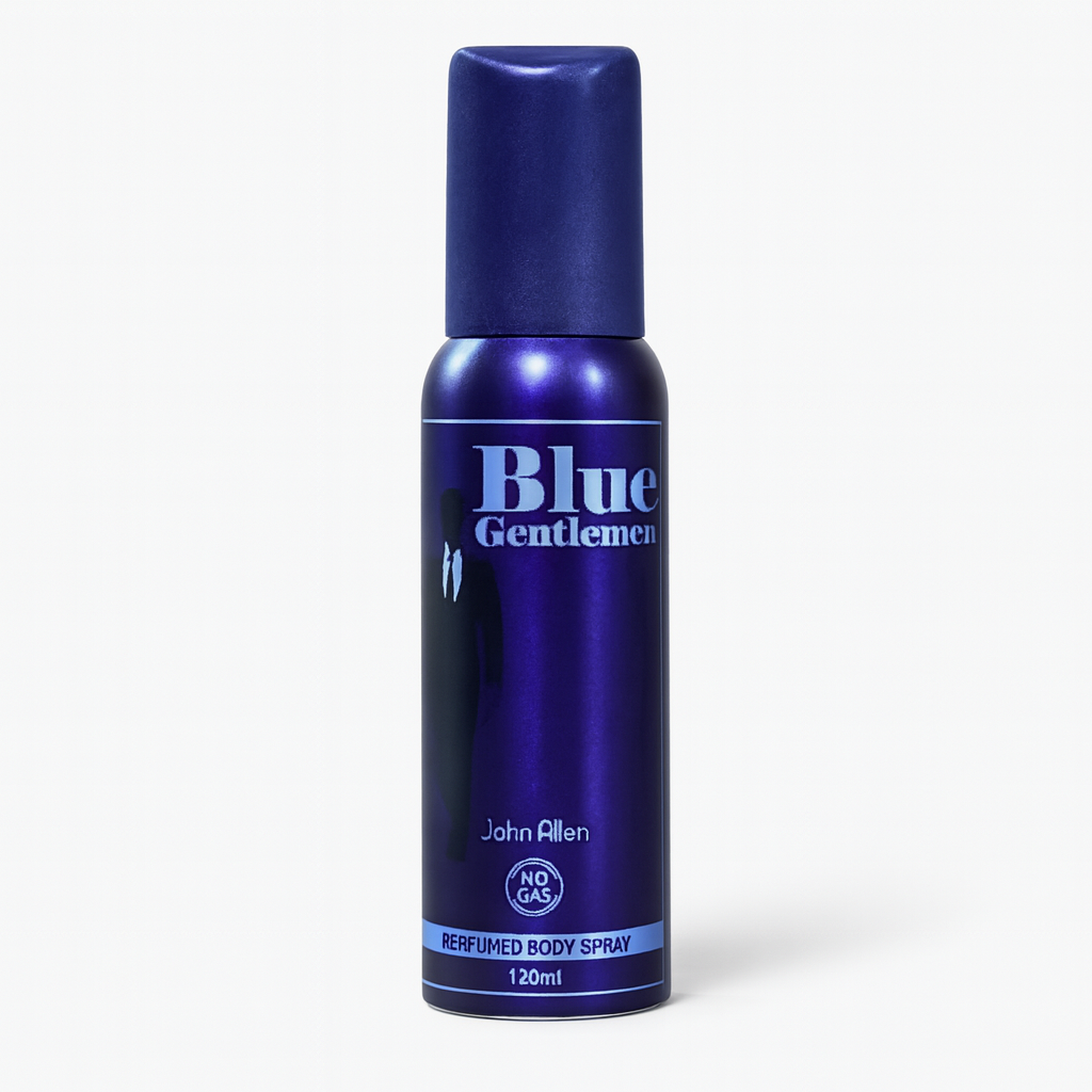 John Allen Blue Gentlemen Perfumed Body Spray No Gas 120ml – premium long-lasting fragrance