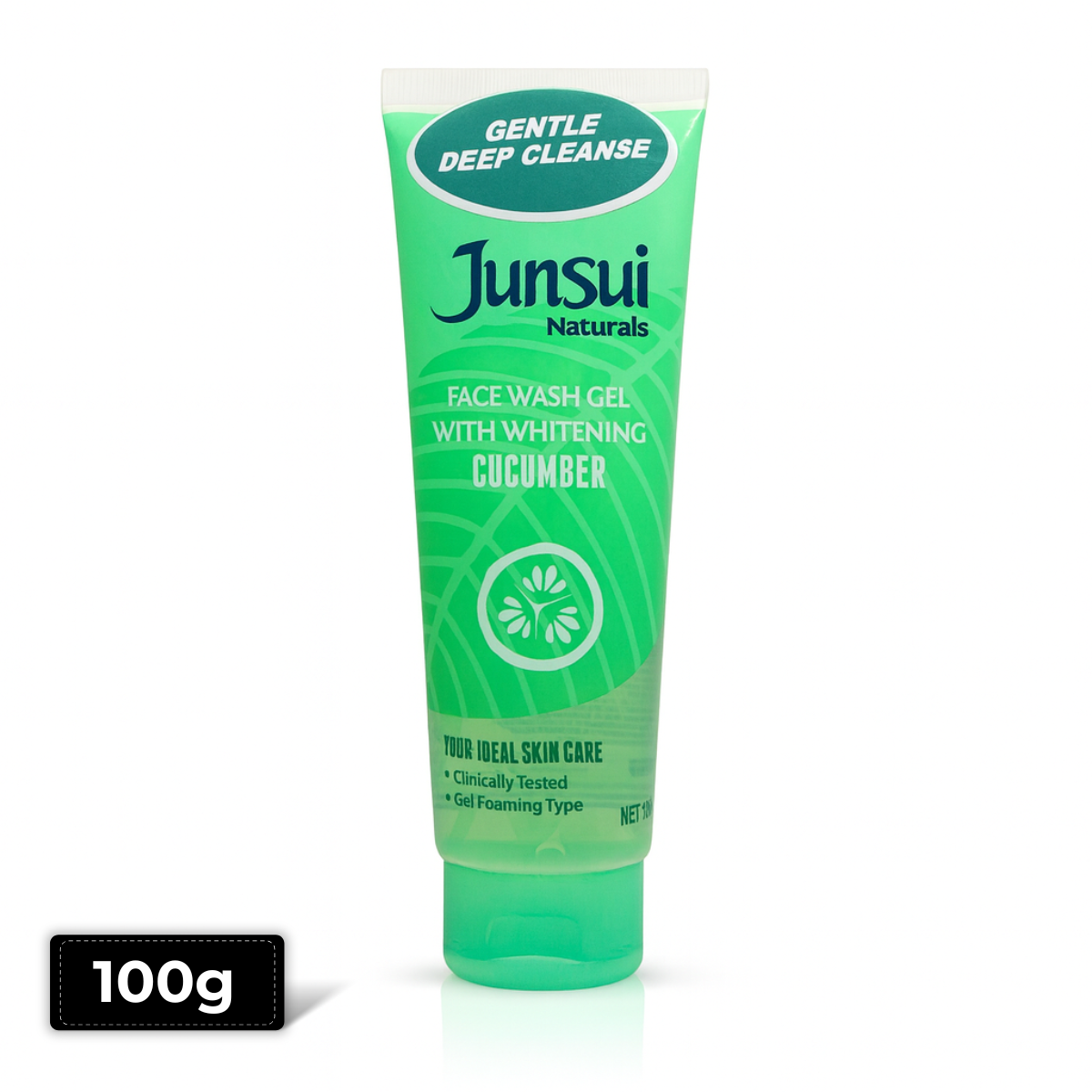 Junsui Cucumber Whitening Face Wash 100g tube – oil control and skin brightening cleanser at AMMA’s SUPER MART