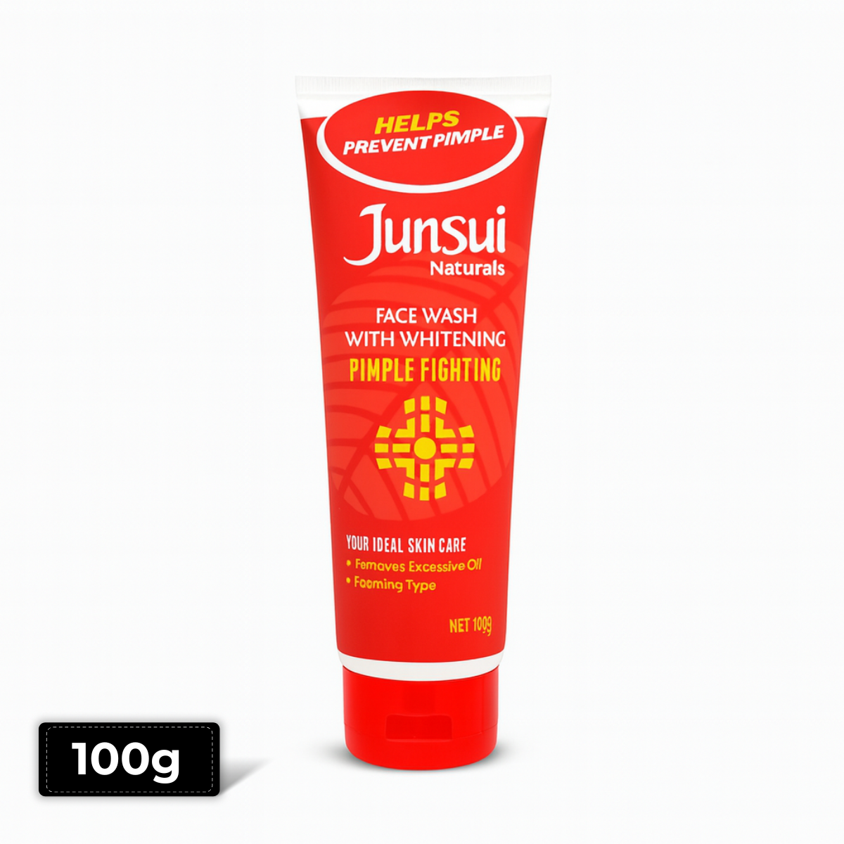 Junsui Pimple Fighting Face Wash 100g tube – herbal anti-acne cleanser for clear and fresh skin