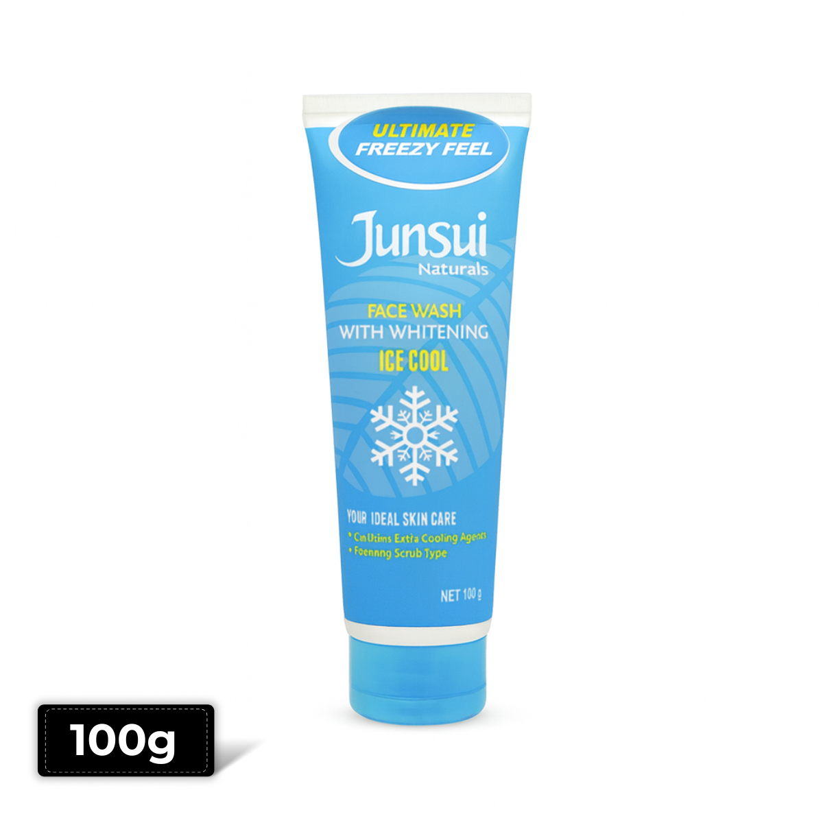 Junsui Ice Cool Face Wash 100g tube – cooling refreshing cleanser for oil control at AMMA’s SUPER MART