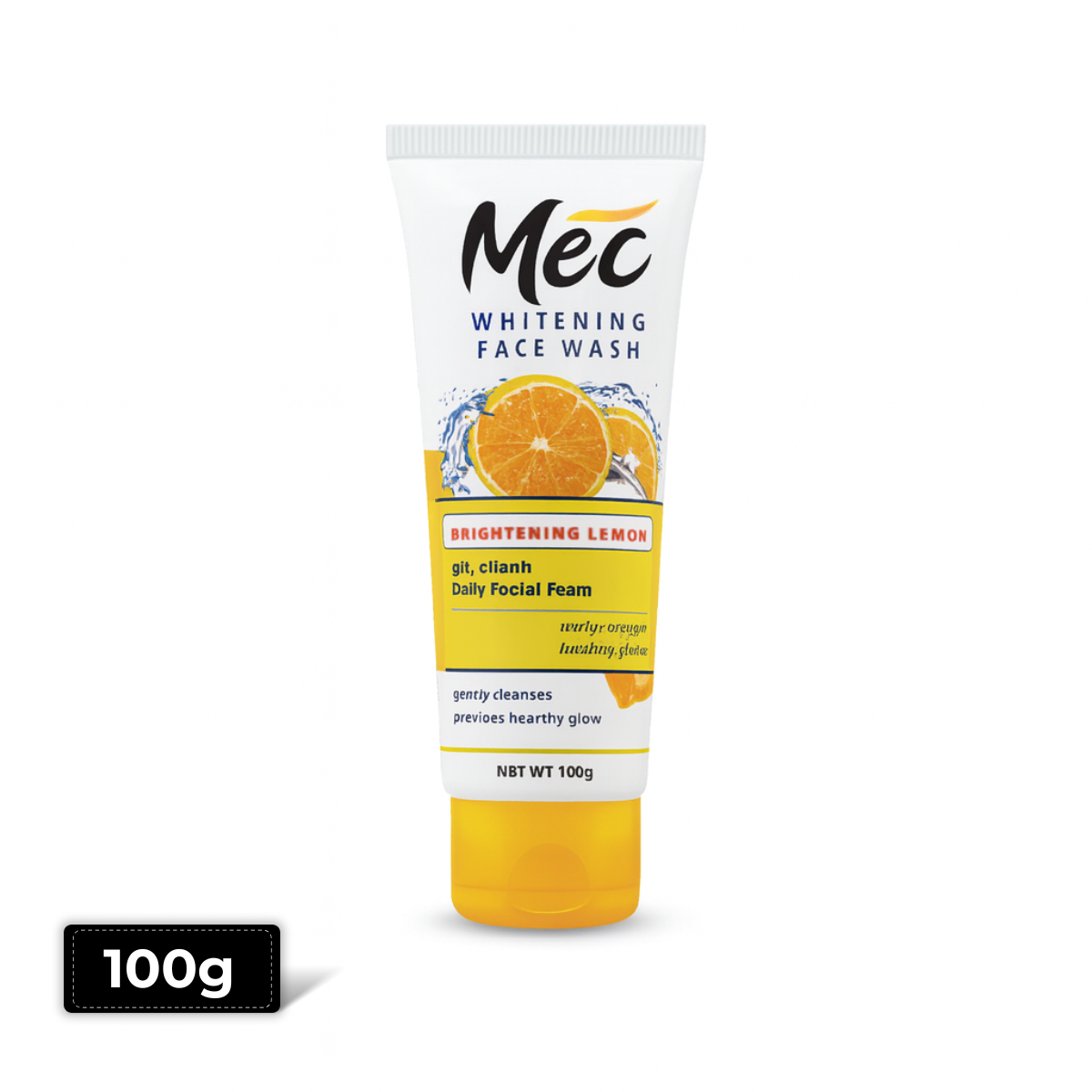 Mec Brightening Lemon Face Wash 100g – Oil Control & Skin Brightening Cleanser