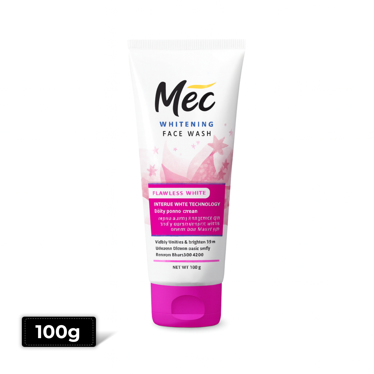 Mec Flawless White Face Wash 100g – Whitening & Brightening Cleanser