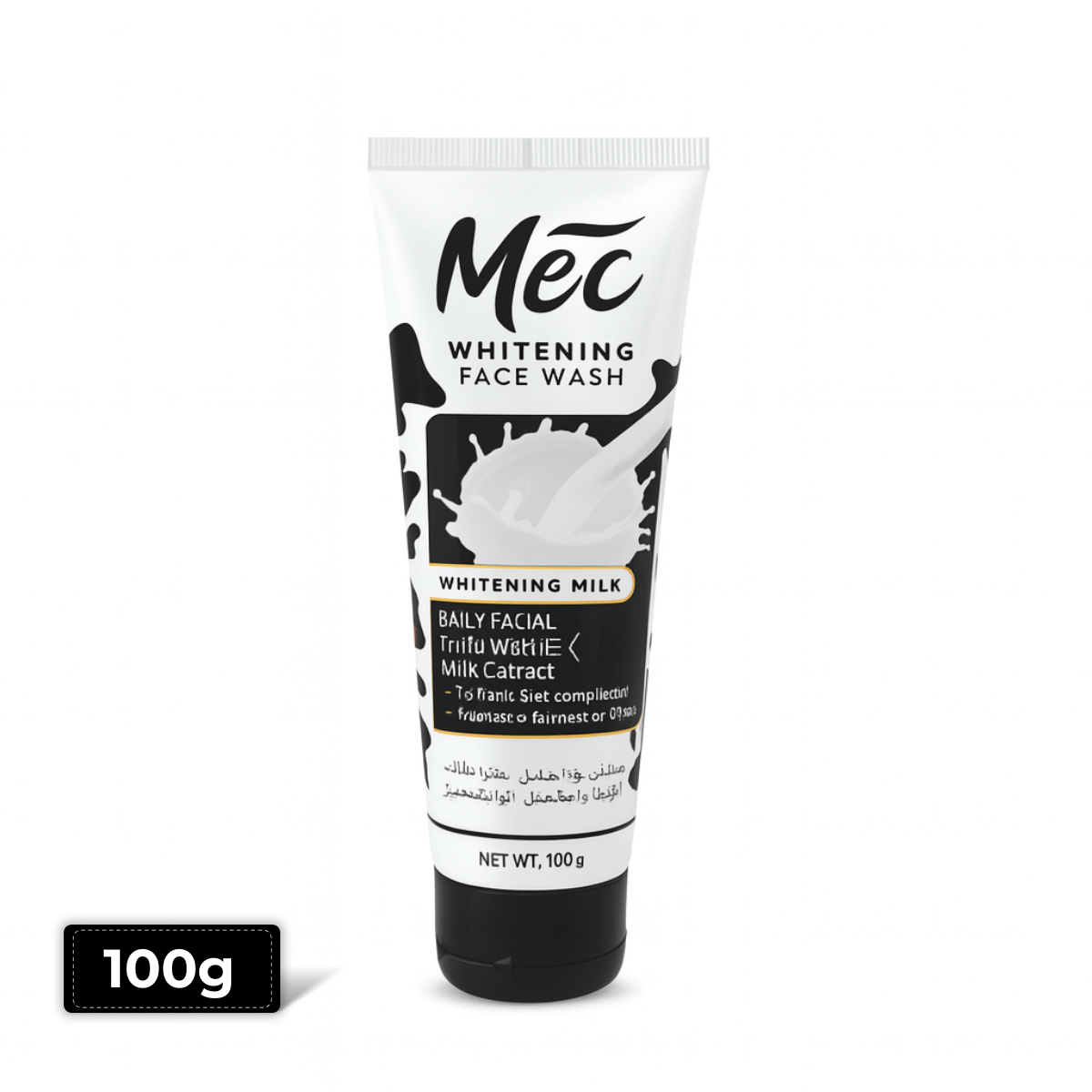 Mec Whitening Milk Face Wash 100g – Brightening & Nourishing Skin Cleanser