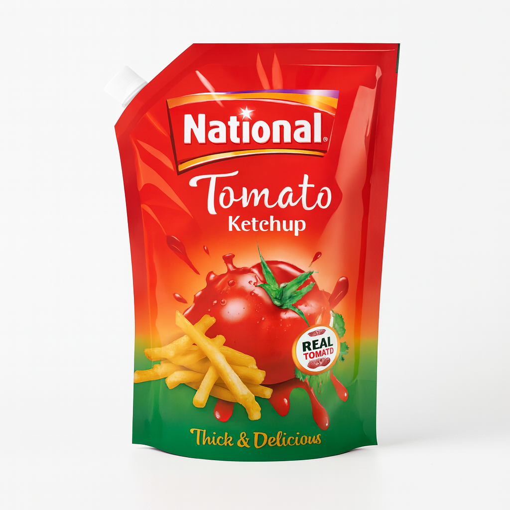 National Tomato Ketchup Pouch 1kg – Thick and tasty tomato ketchup pack