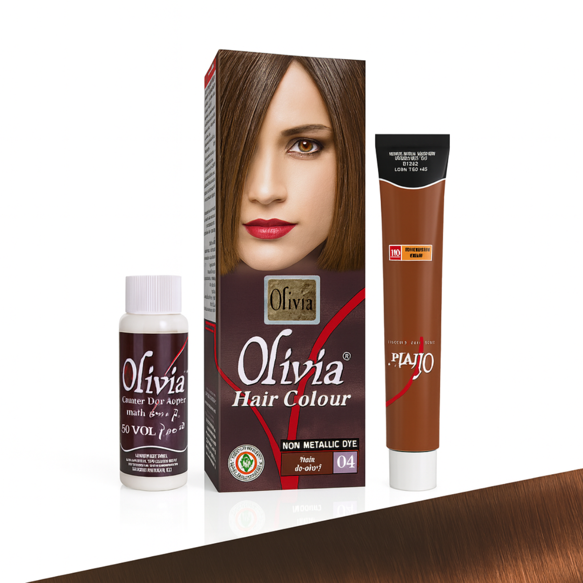 Olivia Hair Color Light Brown – Soft glossy natural hair dye box
