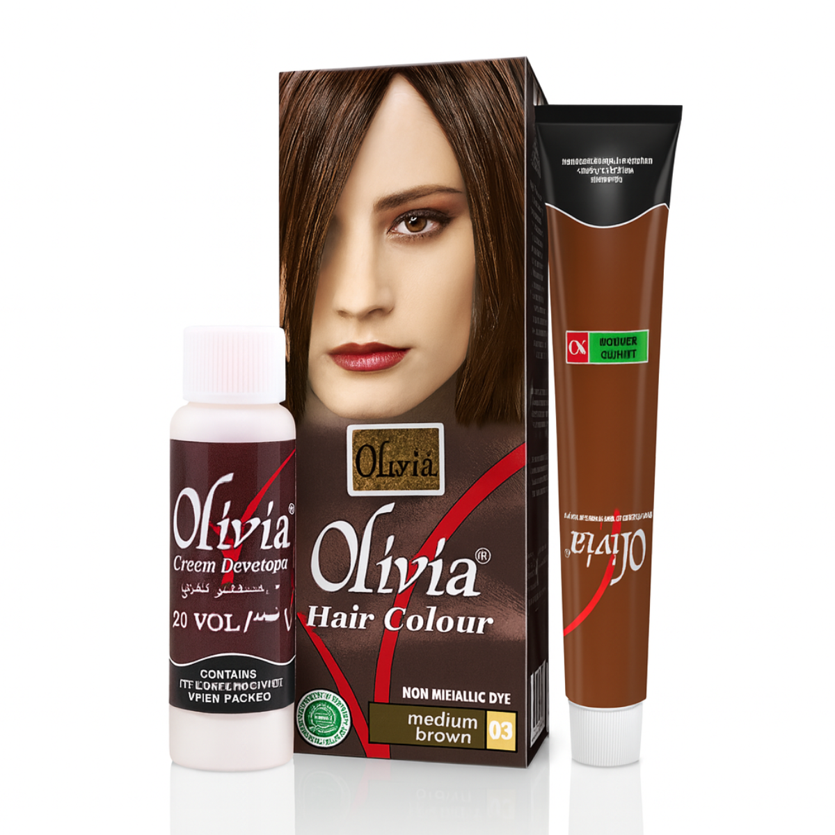 Olivia Hair Color Medium Brown – Smooth and natural medium brown hair dye box pack