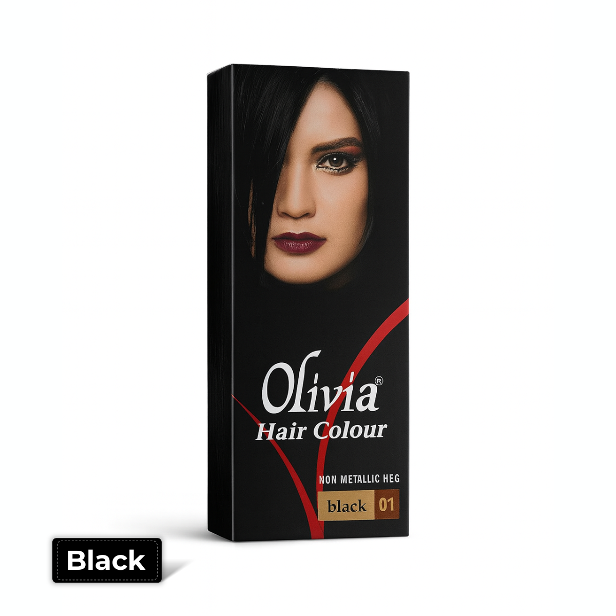Olivia Hair Colour Black 01 for shiny and nourished hair
