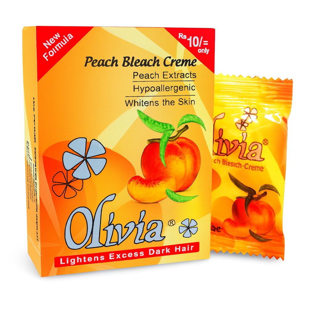 Olivia Peach Bleach Cream in ammas super mart