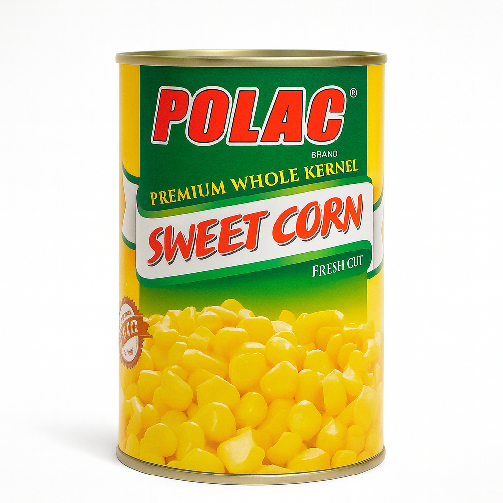 Polac Sweet Corn 400 gm – Fresh and tender ready-to-eat corn kernels can