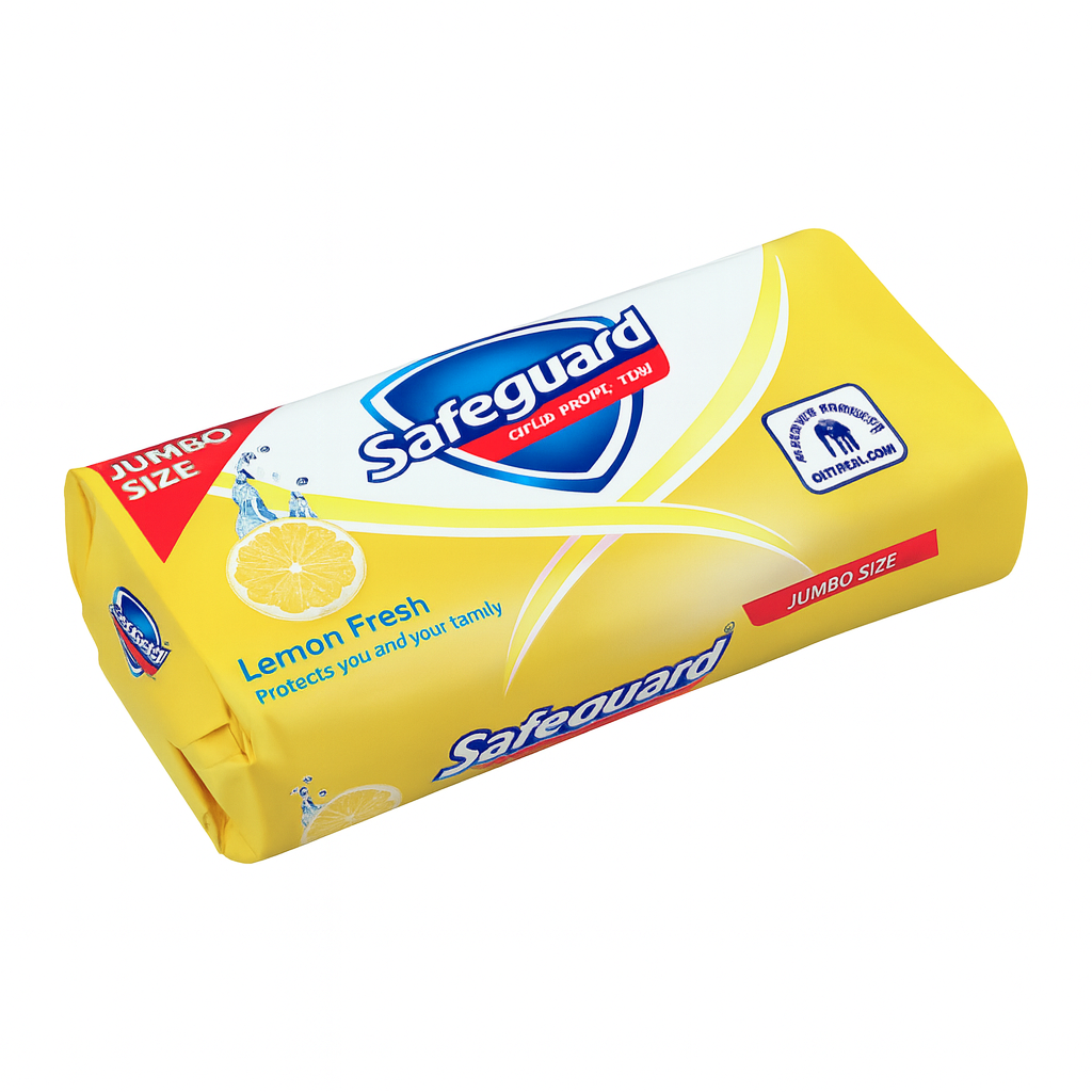 Safeguard Lemon Fresh Soap 135g – Anti-bacterial germ protection soap with lemon fragrance at Amma’s Super Mart