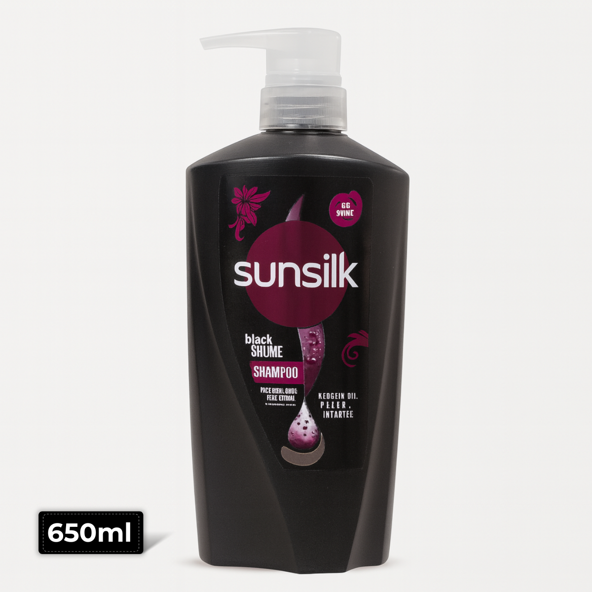 Sunsilk Black Shine Shampoo 650ml bottle – Shiny, smooth, and healthy black hair care, available at AMMA’s SUPER MART