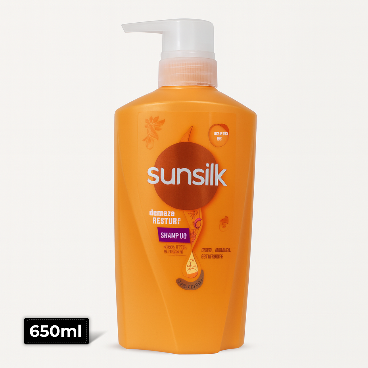 Sunsilk Damage Restore Shampoo 650ml bottle – Repairs and strengthens damaged hair, available at AMMA’s SUPER MART