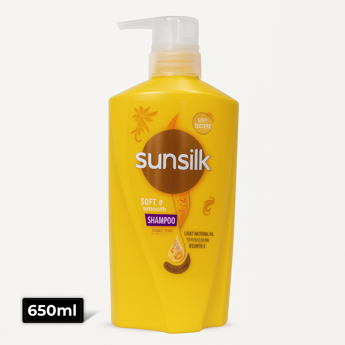 Sunsilk Soft & Smooth Shampoo 650ml bottle – Silky, smooth, and frizz-free hair care, available at AMMA’s SUPER MART