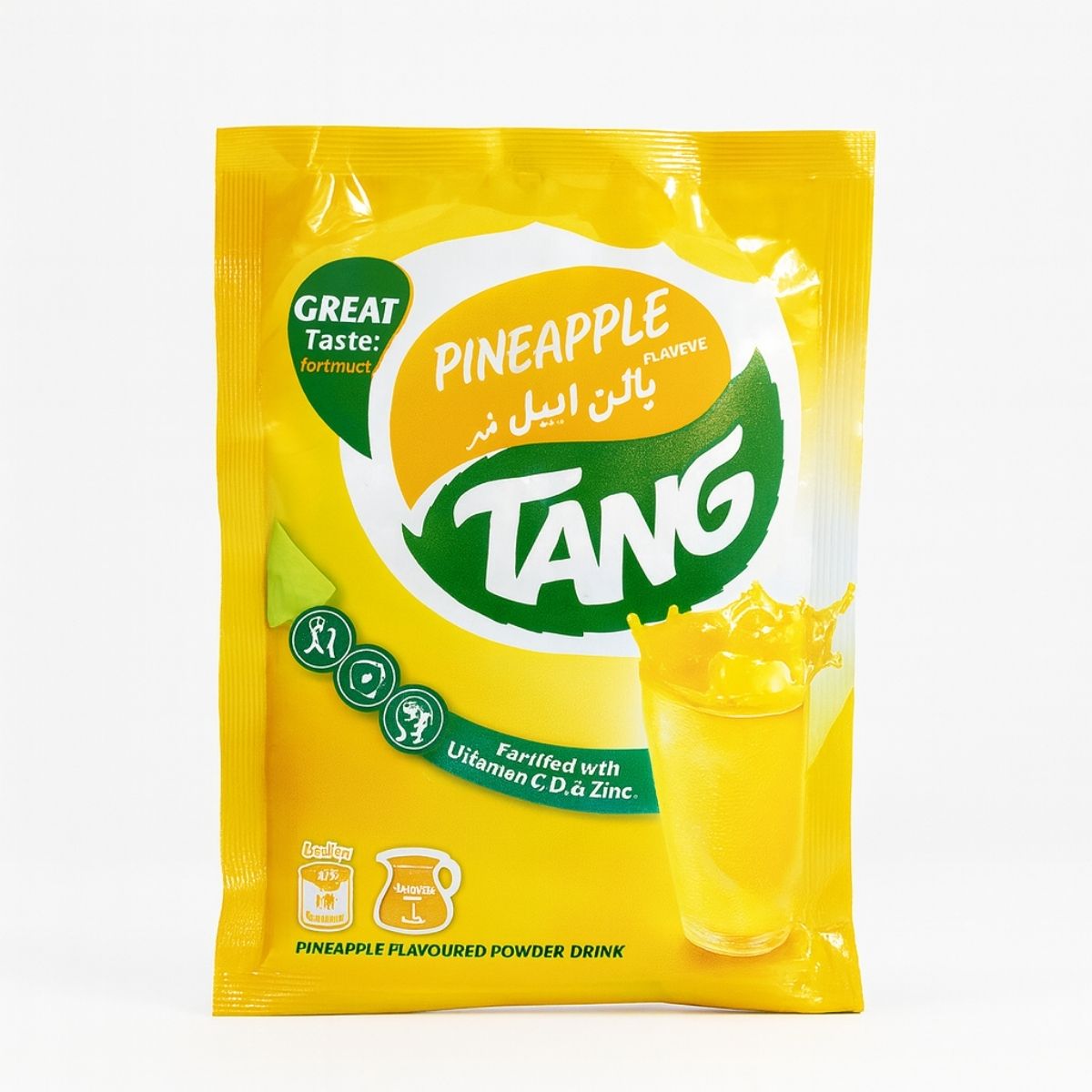 Tang Pineapple Flavored Powdered Drink – Instant tropical pineapple drink mix pack