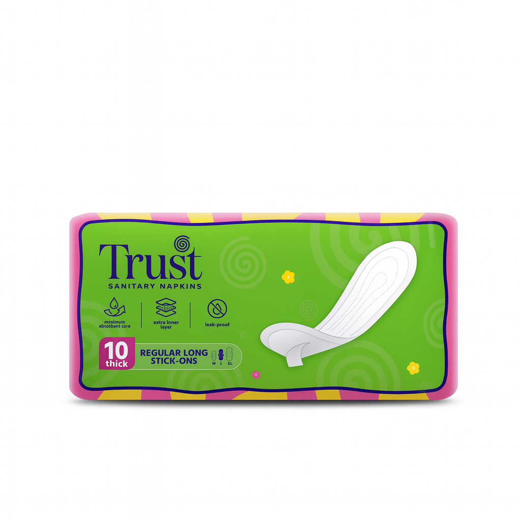 Trust Sanitary Napkins Regular Long 10 pads  on ammas mart