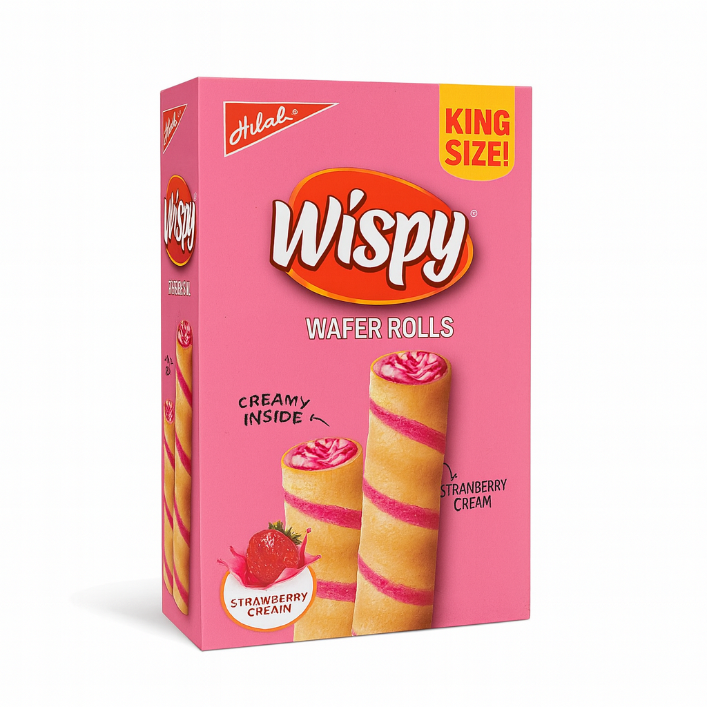 Wispy Wafer Rolls strawberry on ammas mart