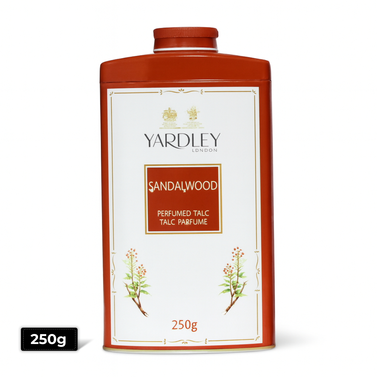 Yardley Sandalwood Talcum Powder 250gm – long-lasting freshness and classic fragrance